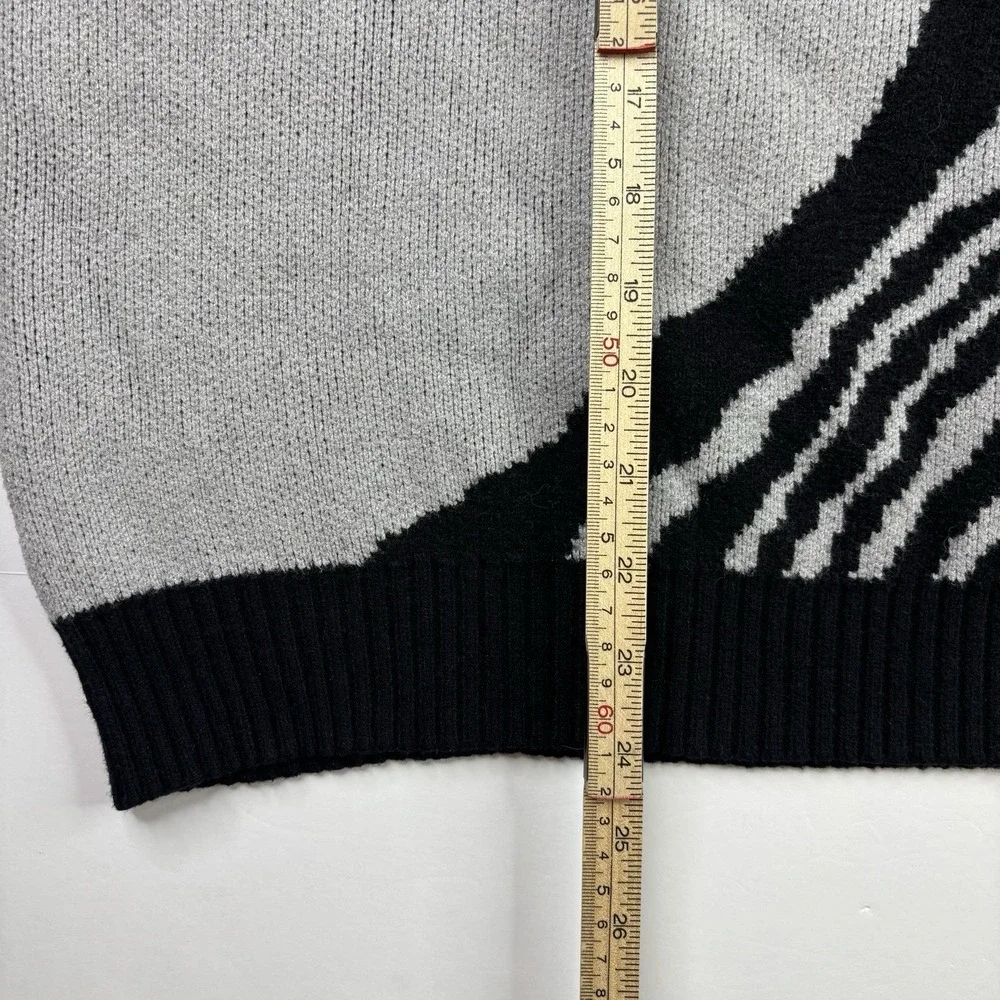 Aelfric Eden Whirlpool Knit Pullover Sweater Mens XL (Fits L) Black White Unisex